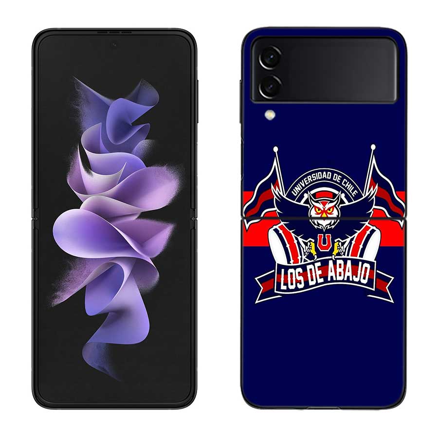Fondo U. De Chile LOGO Phone Case For Samsung Z Flip 7 6 5G Galaxy Z Flip 5 4 3 Black Hard Cell Cover Luxury PC Shell Coque