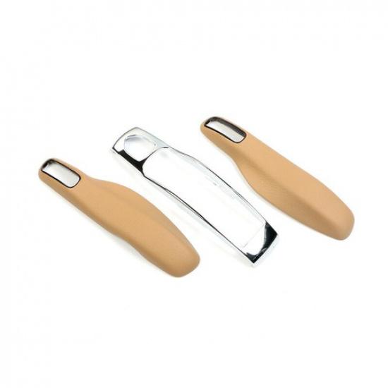 Soft Leather + ABS Car Remote Key Case Fix Part For Porsche Panamera 2010-2016