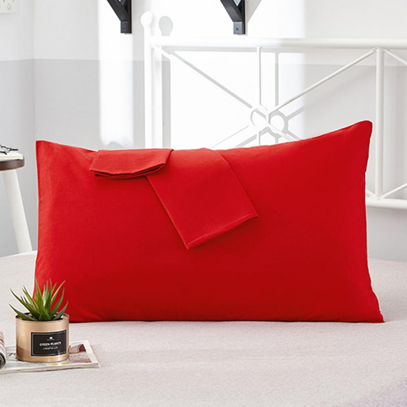 Solid Cotton Envelope Pillowcase 40x60 50x90 Soft Breathable Bedding Pillow Cover Multiple Sizes Available