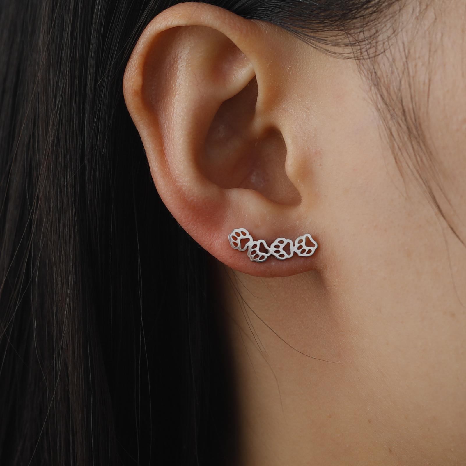 

Cazador Cat Kitten Pet Dog Paws Footprint Stud Earrings for Women Girl Stainless Steel Small Piercing Earrings Jewelry Gift 2026
