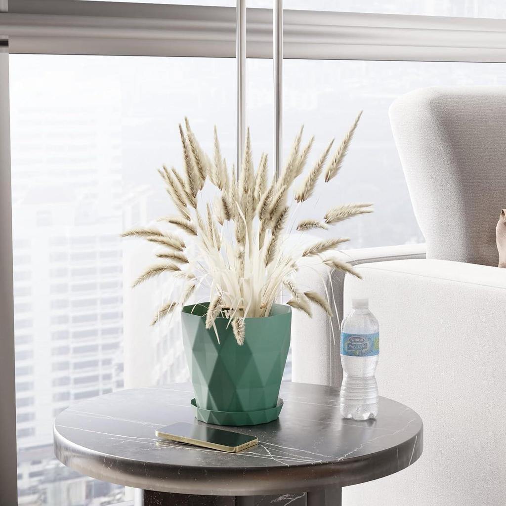 Plastic Round Flower Pots for Home Planters, Terrace, Garden etc | Pack of 5 | Multicolor | Suitable for Home Indoor & Outdoor Gardening Plants