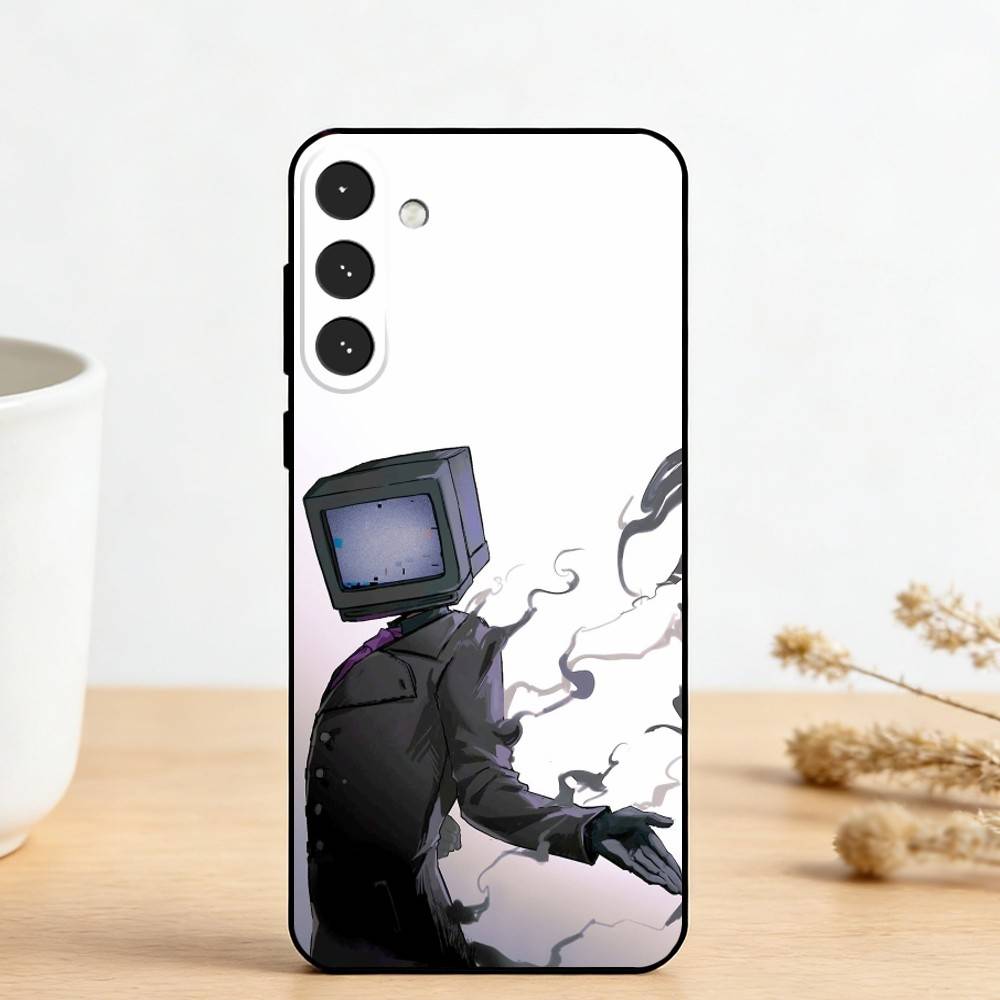 S-Skibidi Toilet T-TV M-Man Phone Case For Samsung Galaxy A73,A72,A71,A70,A53,A52,A51,Others Soft Black Cover