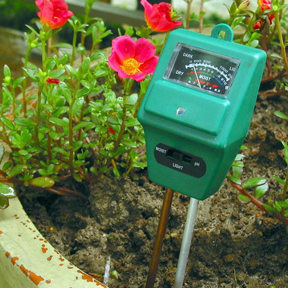 3 In 1 Soil PH Meter Water Moisture Sunlight Tester Plant Flowers Hydroponic Digital Analyzers Garden Tool