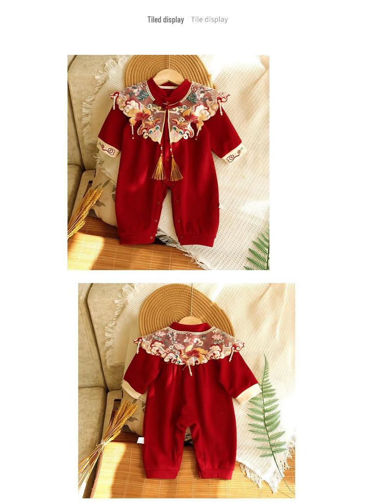 2025 Infant Long Sleeve Romper - Spring/Autumn One-Piece Jumpsuit for Girls