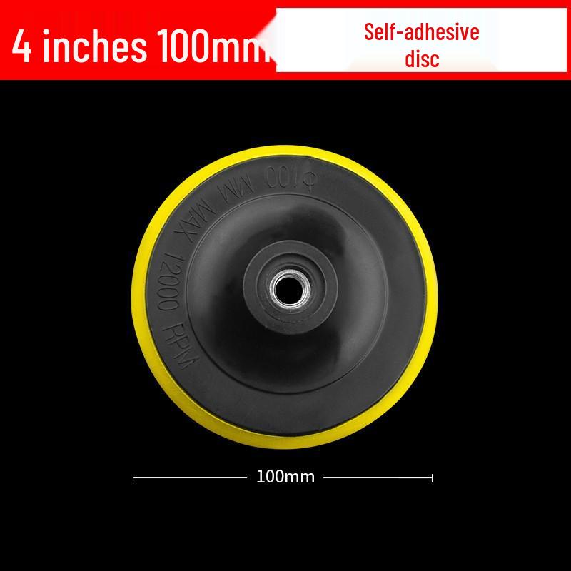 4" Sandpaper Flocking Woodworking Polisher with Self-Adhesive Hook & Loop Angle Grinder Sanding Discs