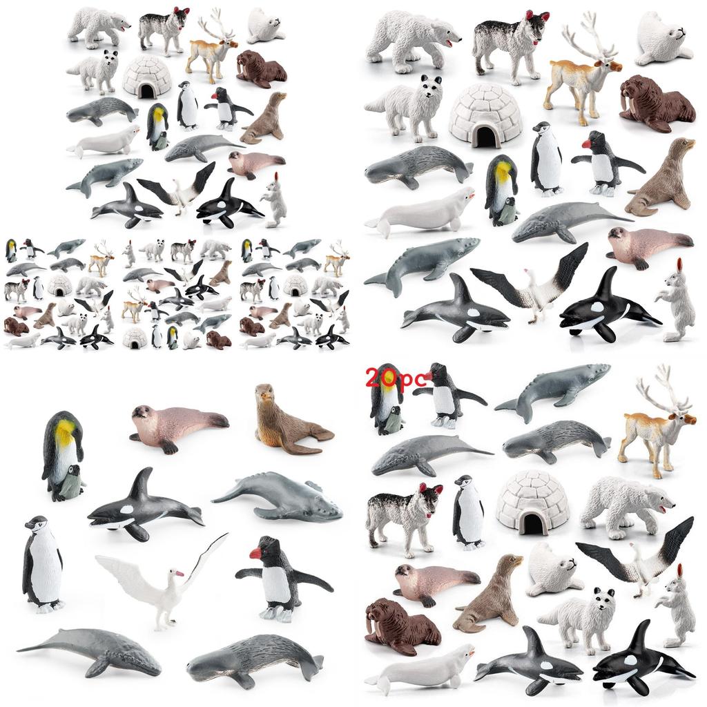 Arctic Animal Pvc Polar Bear Penguin Model Set With Realistic Wildlife Figures For Educational Display