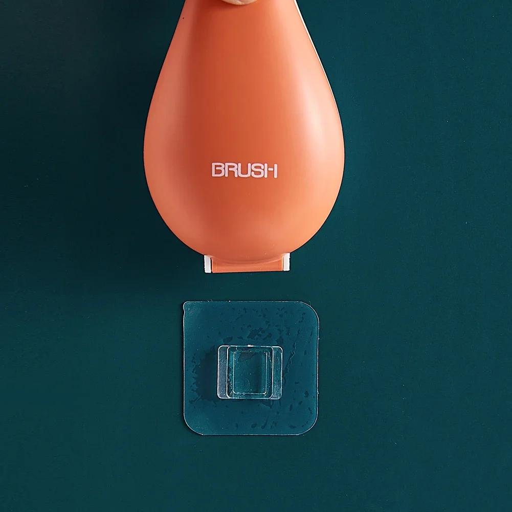 Modern Toilet Cleaning Brush&Holder Set Long Handle Silicone Toilet Brush Quick Drying Punchless Bathroom Accessories