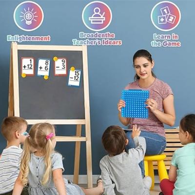 1 Set Mathe-Karteikarten Fidget-Tabelle Addition Subtraktion Multiplikation Division Vorschule Lernen Mathe Rechenkarte Arithmetik Lehrmittel