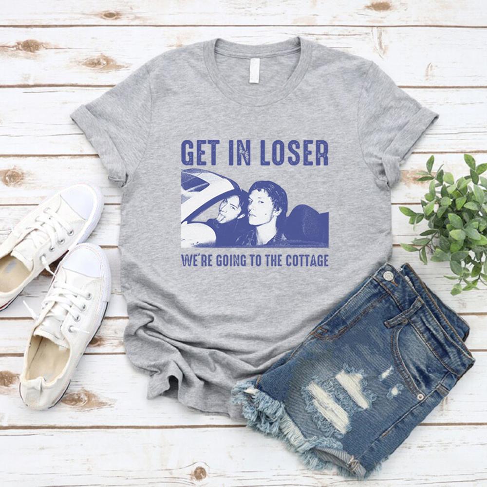 Komm rein, Verlierer, wir fahren zur Hütte T-Shirt Beheizte Rivalität Inspiriertes T-Shirt Damen T-Shirt Vintage Kurzarm Streetwear Top