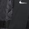 Nike Solid Color Reflective Logo Stand Collar Zipper Cotton Jacket Women Jackets Black CJ5560-010