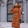Womens Fashion Winter Warm Mid-length Coat Parka Jacket Casual Hooded Down Coat Removable Fur Collar Jackets for Women Outwear