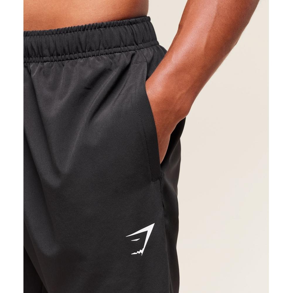 Gymshark Arrival Woven Tall Joggers Czarne A1c9e Bb2j