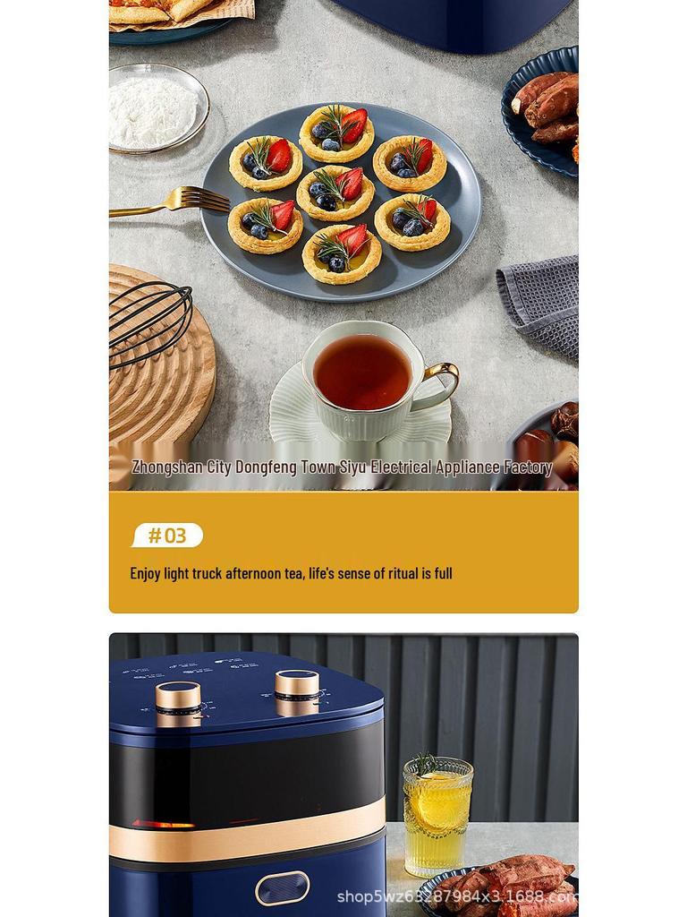 12L Dual-Voltage Heißluftfritteuse mit Sichtfenster für den internationalen Gebrauch