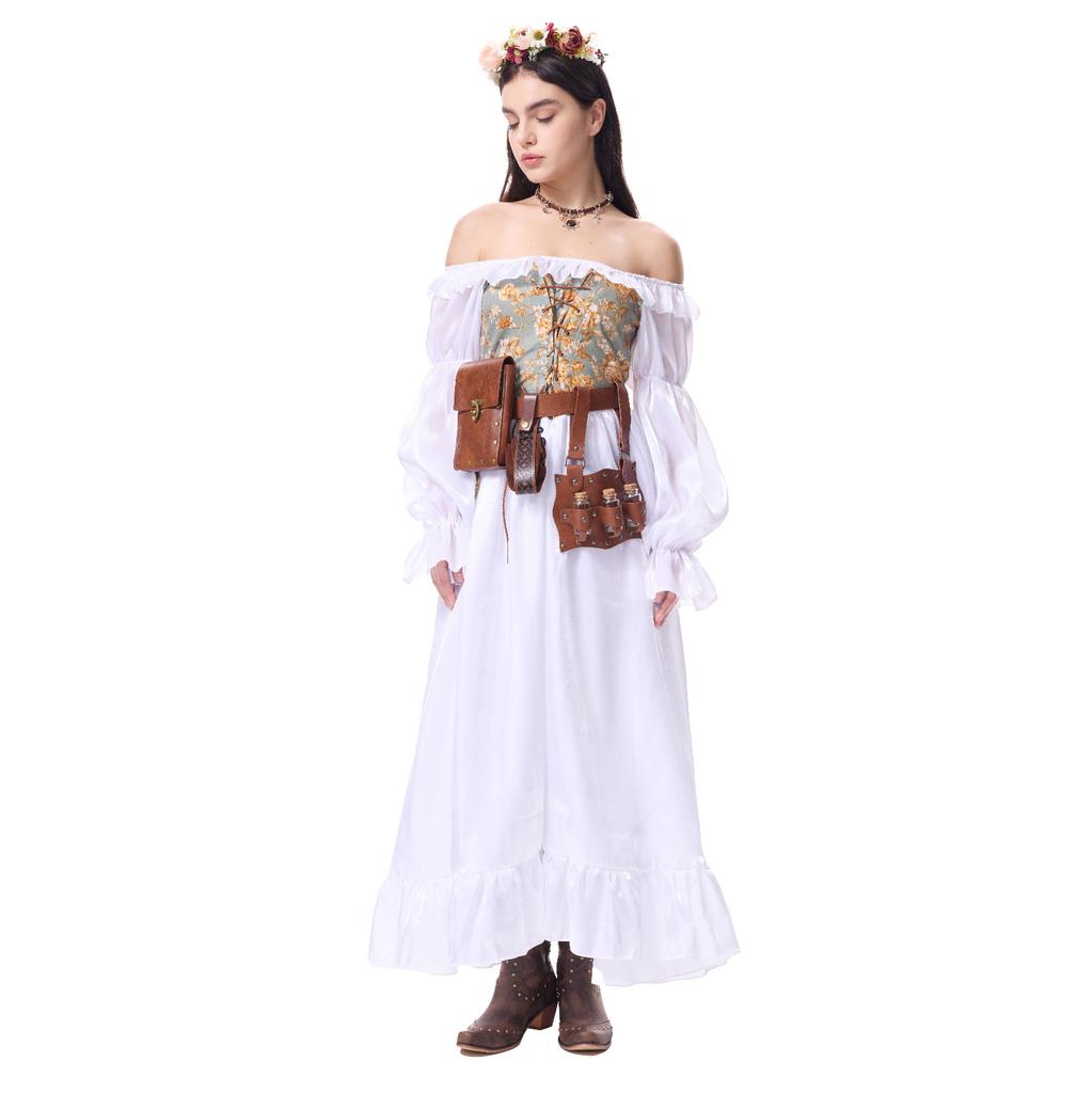 Women's Vintage Dresses Casual Sleeve A-line Role Play Dresses