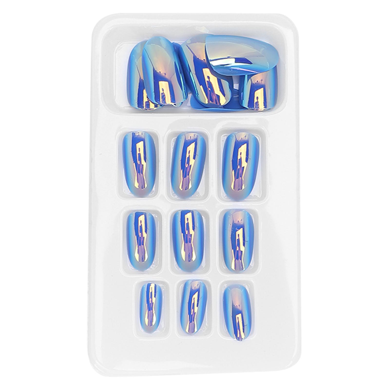 

24 шт. Накладные ногти Коффин Длинные Накладные Блестящие Французские Балерина Искусственные Типсы для Женщин Салоны Маникюра