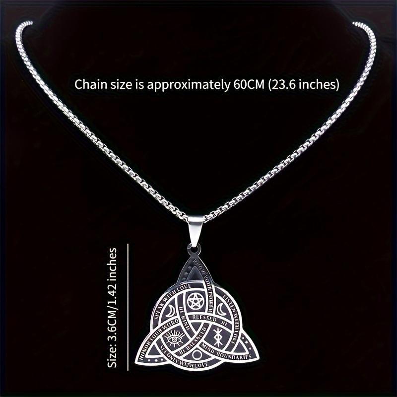 Nowa moda Wikingowie wiedźmy celtycki węzeł wisiorek naszyjnik męski ochronny talizman biżuteria