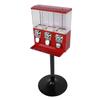 Candy Vending Machine with Stand Anti Theft Keys Triple Individual Candy Boxes Coin Operated