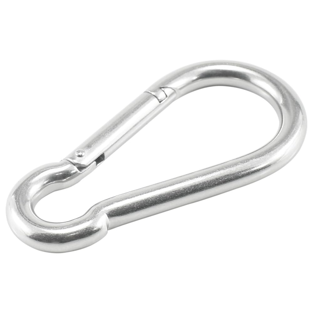 NOTRICKT D12mm x H139mm Snap Hook Type Stainless for Connecting and Rope SSH-005 B, Steel, Chains, Wires,