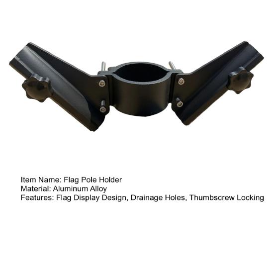 Yousheng Dual Flag Pole Mount, Aluminum Dual Flag Holder for Trailer Hitch, Fits 2-2.25 Inch Receivers, Heavy Duty RV Flag Stand, Outdoor Camping