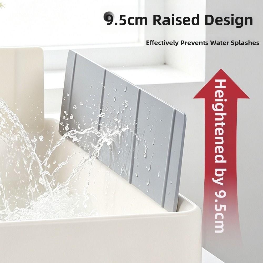 Heighten Sink Splash Guard Detachable Faucet Anti-splash Board Countertop Water Baffle Kitchen