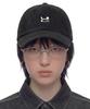Eondeokeonteulol Four Seasons Cotton Logo Embroidered Basic Soft Top Unisex Ball Cap Uc / Washed Black