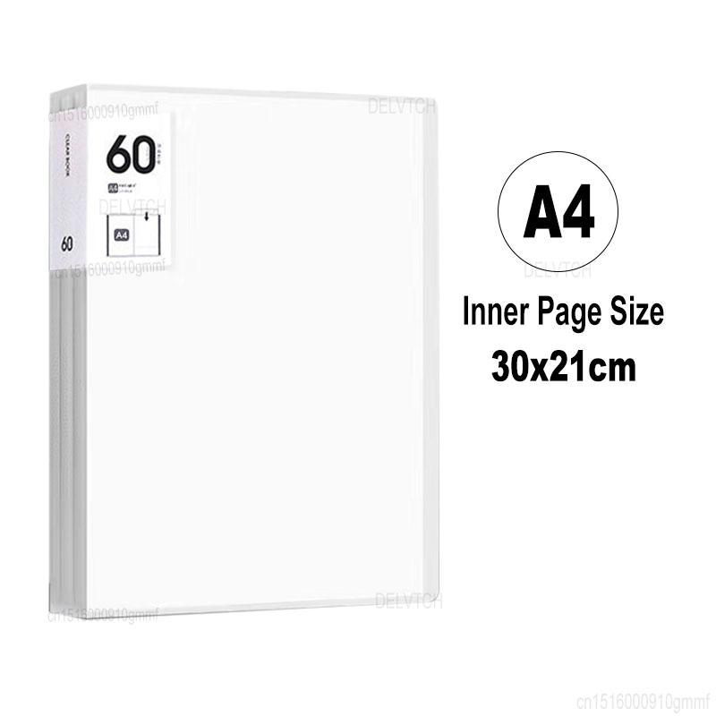 60Pocket A4 A3 File Folder Picture Album Document Storage Bag Display Book Painting Drawing Paper Po Art Collection Organizer