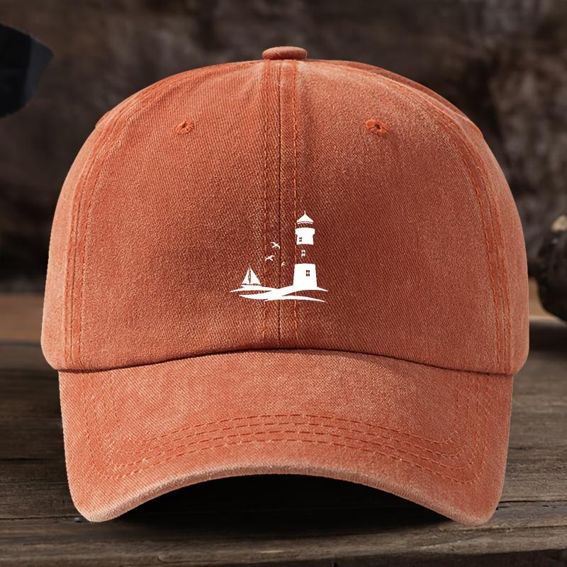 Seagull Sailboat Print Baseball Hat Unisex Outdoor Fashion Versatile Peaked Cap Trend