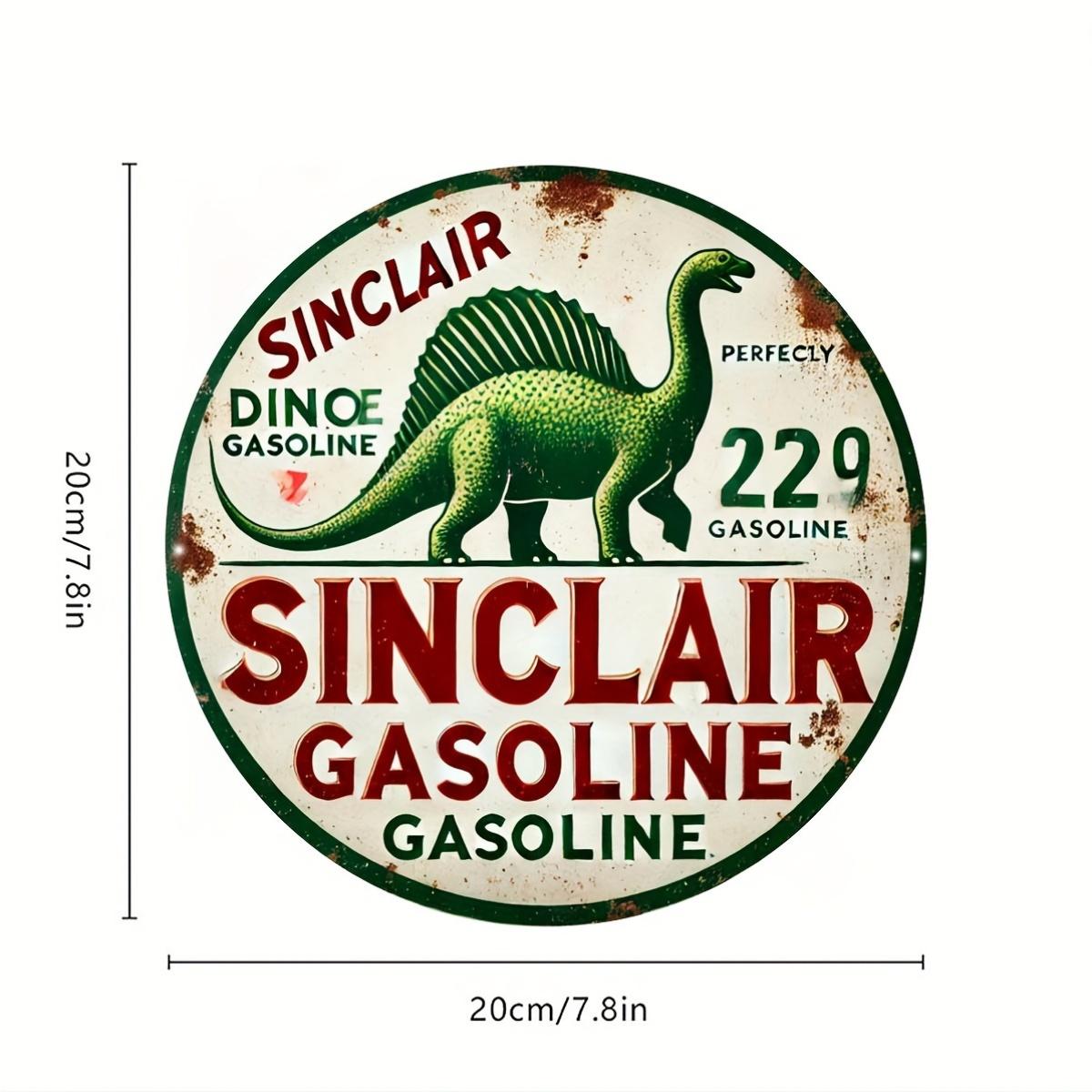 

Металлический знак Sinclair Dino Gasoline, классический настенный декор в деревенском стиле на нефтяную и автомобильную тематику, коллекционный антикварный винтажный алюминий чёрный