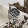 Mens Quartz Watch Waterproof Luminous Display Week/Date Stainless Steel Strap Casual Wristwatches