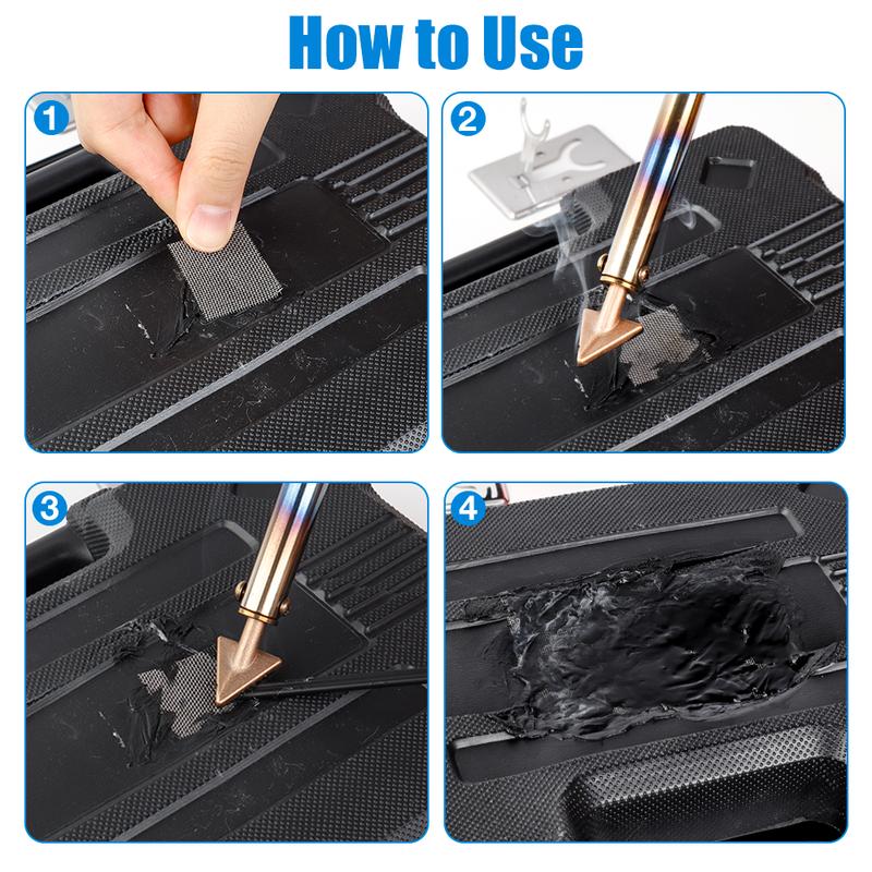 Plastic Welding Tools, PP/ABS/PVC/PE Welding Rods, 304 Stainless Steel Welding Repair Mesh, Car Bumper Repair Welding Supplies