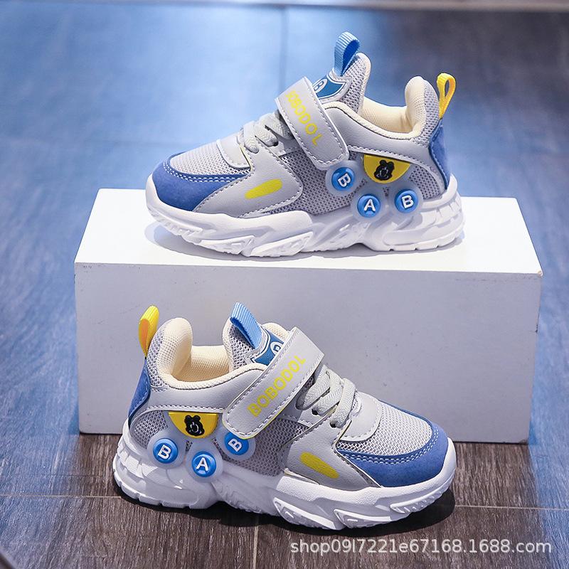 Girls cartoon boys shoes 2025 new spring and autumn mesh sports shoes primary school girls fashion classmates