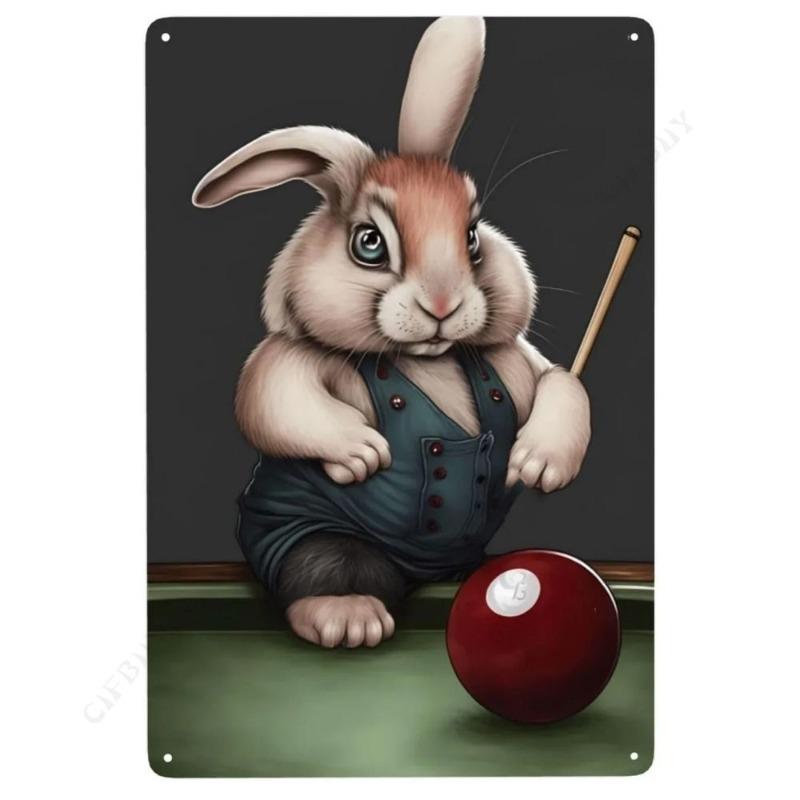 Billiard Metallposter Schild, Spielzimmer Wanddekoration