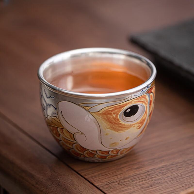 Gilded Silver Dragon Master Kung Fu Tea Cup