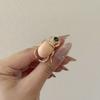 Punk Style Retro Insect Ring Macaron Color Enamel Beetle Ring Beetle Opening Ring  Decoration