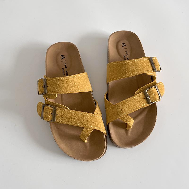 

Fashion retro set of toe platform slippers women s 2025 summer new wear versatile one-word drag Boken shoes sandals 40 жёлтый