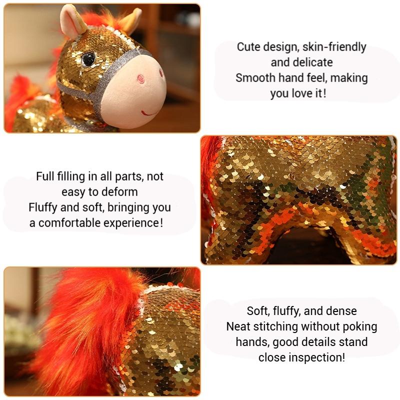 Horse Statues Figure Desk Ornament Christmas New Year Home Office Decoration Spring Festival Decoration Party Gift Horse Favors