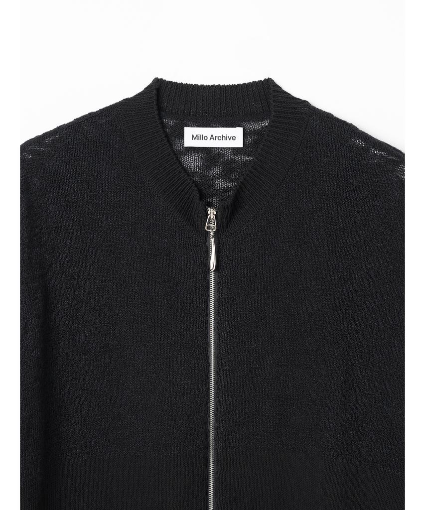 MILLO ARCHIVE Claire Knit Crewneck Zip-Up [Black]