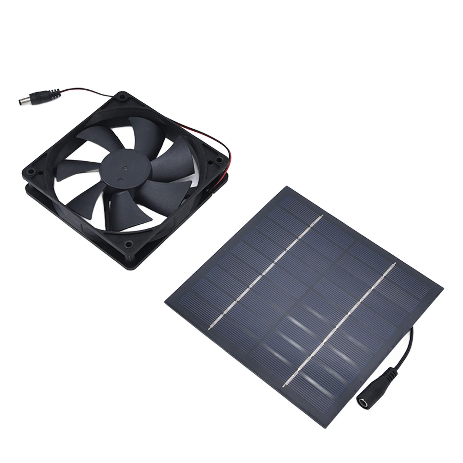 

Solar Powered Exhaust Fan 10W Single Fan Waterproof Solar Panel Fan Kit for Chicken Coops Greenhouses
