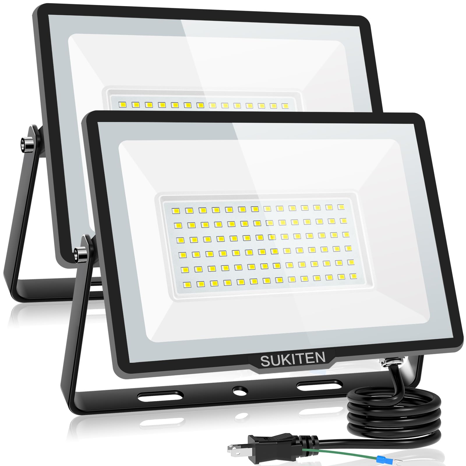 

Brightness Energy LED Floodlight Outdoor Work Light 100W 15000 Lumens 100V IP66 Waterproof 6500K Daylight High Brightness High Heat Dissipation Wide