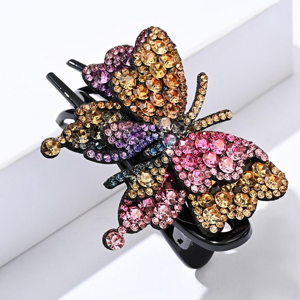 

Butterfly Rhinestone Women Hair Claw Korean Style Hair Clip Duckbill Clip Hair Accessories