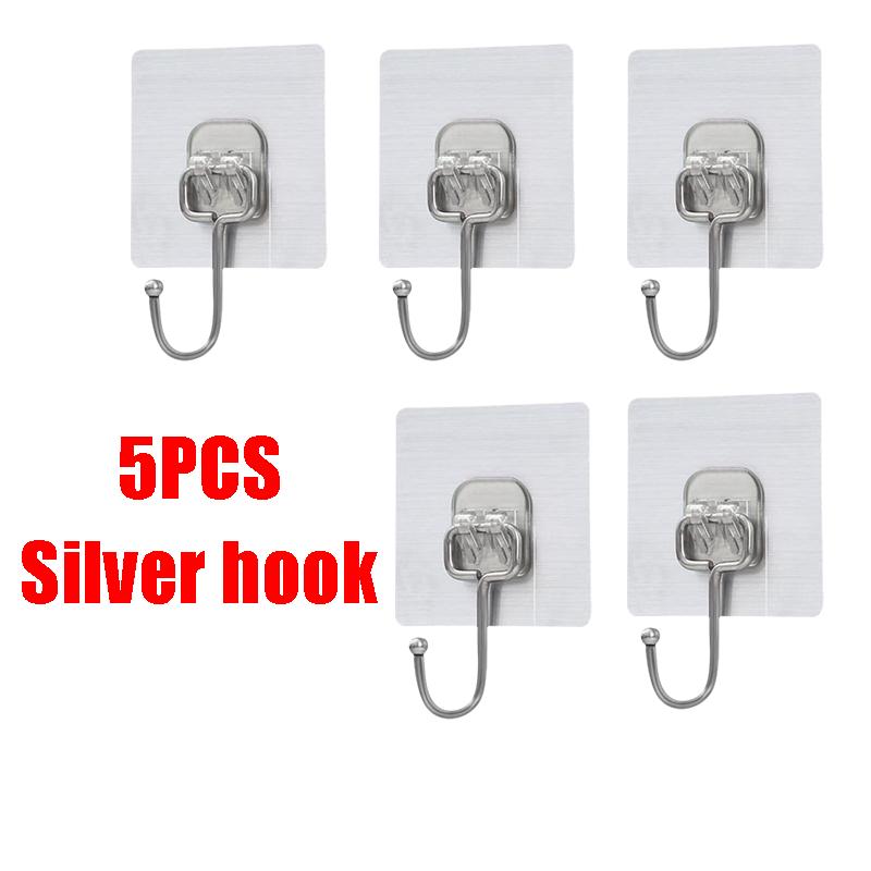 Multi-Function Multiple SpecificationsTransparent Strong Self  Adhesive Wall Hooks Multi-Purpose Wall Hook Key Holder