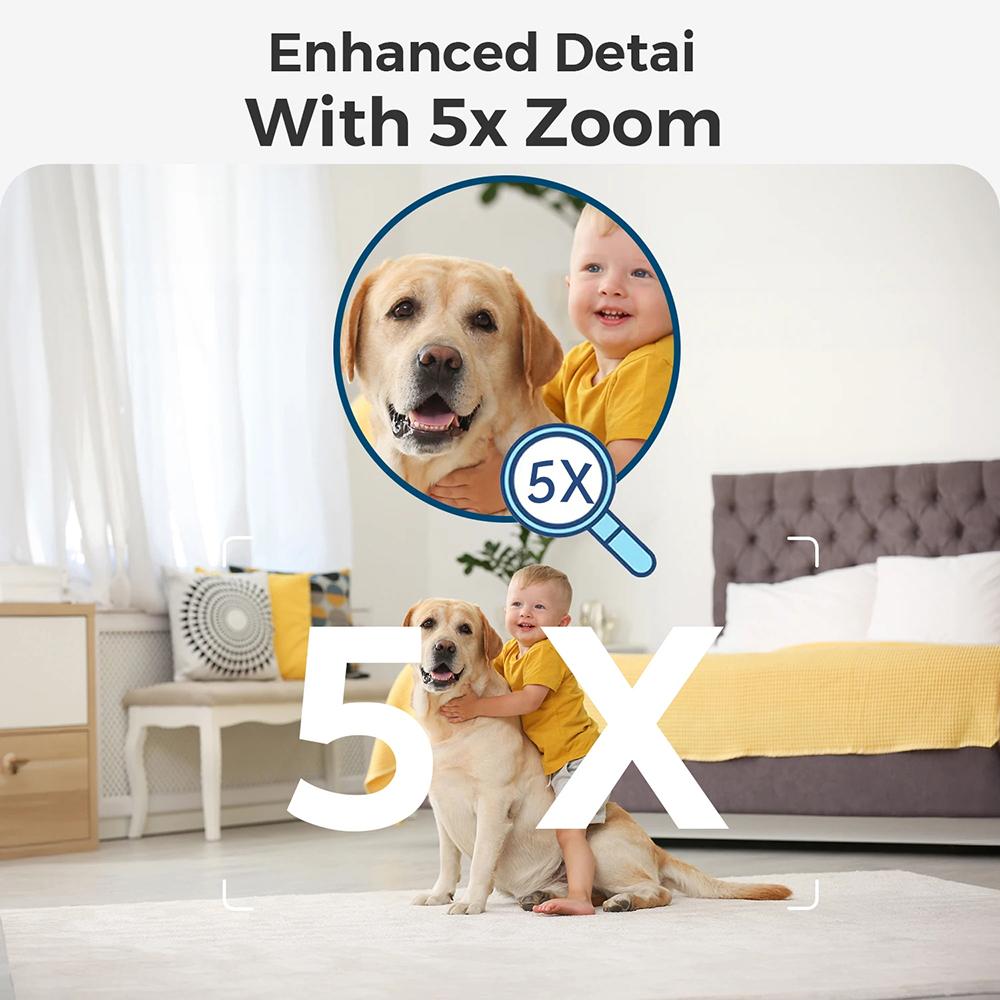 4K HD Mini Camera Wireless WIFI Camera Supports 5X zoom, motion detection, remote viewing,Nanny Live Streaming 120° DIY camera