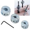 3PCS 6mm 8mm 10mm Drill Bit Stopper Collars Zinc Alloy Drilling Depth Stop Rings with Hex Wrench Open Type For Drill Bit