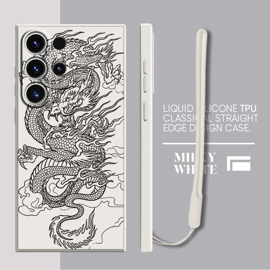 Case for Samsung Galaxy S25 S20 FE S21 Plus S23 S22 S24 Ultra Note 20 10 Ultra S25Edge Phone Cover Cool Dragon