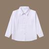 Unisex Kids' White Pleated Shirt - Shrink & Wrinkle Resistant