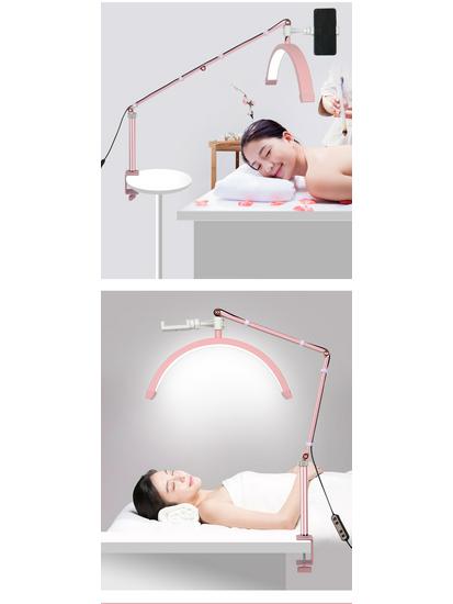 16" U-Shaped Cantilever Desk Lamp, 20W for Nail Art, Eyelash, Eyebrow, Tattoo & Beauty Lighting