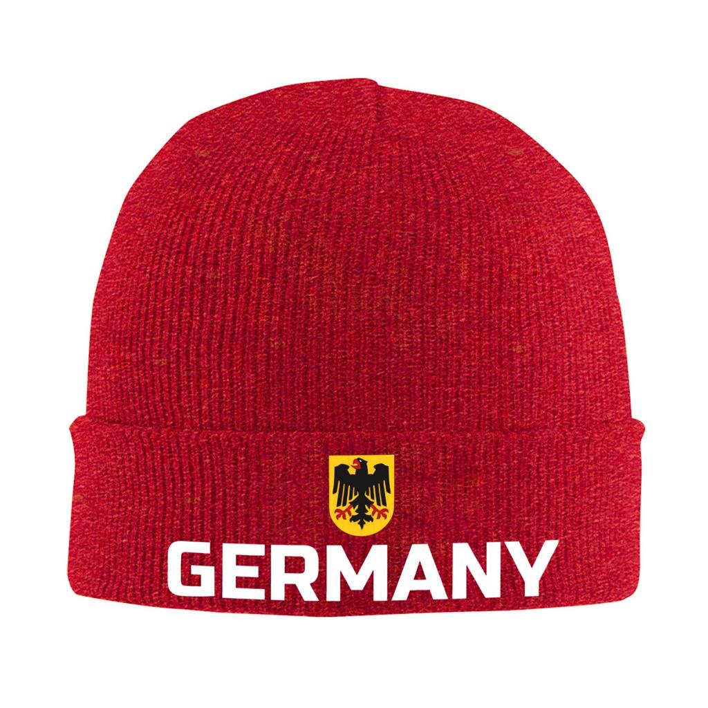 GerUnisexy Flag Knitting Hat  Trendy Caps Unisex Adult Kpop Beanie Hats Autumn Printed Warm Soft Bonnet Hats
