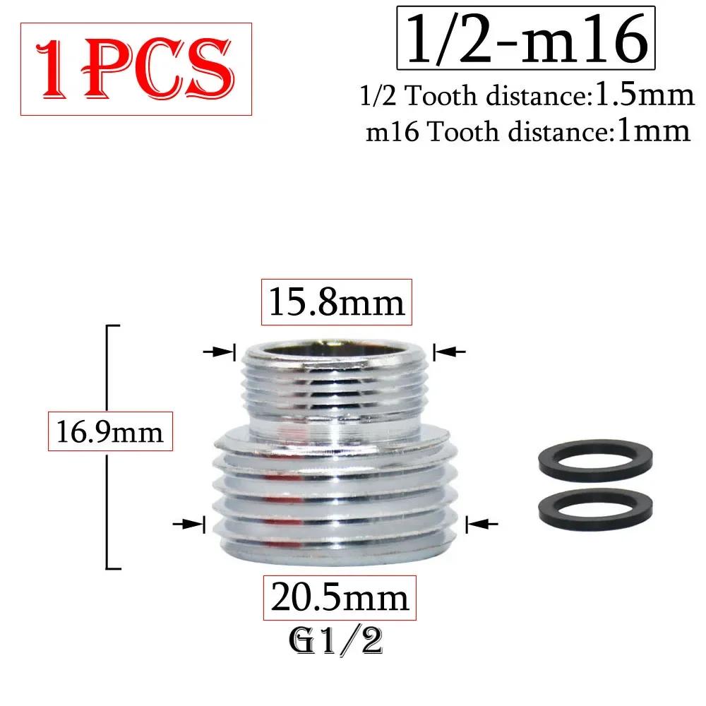 Mässing 1/2 x M16 M18 M20 M22 M24 M28 Gänganslutning Silver Krananslutningar Vattenrenare Tillbehör Köksvattenkran Adapter