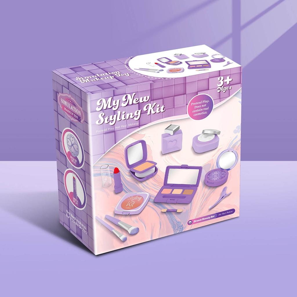 Pretend Play Cosmetic Set For Girls NonMessy Simulation Makeup Kits Role Playing Game Makeup Toy Kids Birthday Gift