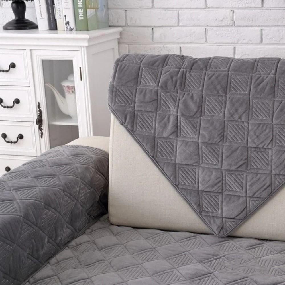 Universal European Style Sofa Cover Thickened Non-Slip Sofa Towel Quilted Pattern Soft Couch Covers Home Decor